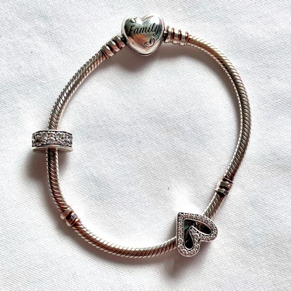 Pandora Moments Family Tree Charm Bracelet with Charms - Picture 1 of 8